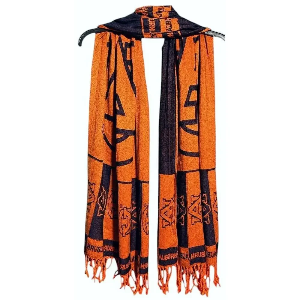 Auburn University Orange & Navy Blue Wrap / Scarf